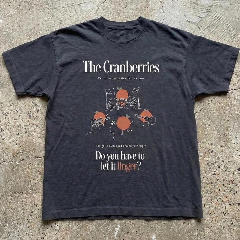 The Cranberries Linger T Shirt Black Cute Band Graphic Tee - Picture 1 of 4
